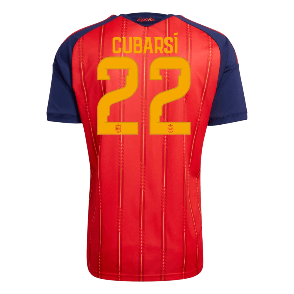 CUBARSÍ #22 Men's Spain World Cup 2026 Player Version Champion Edition Home Soccer Jersey