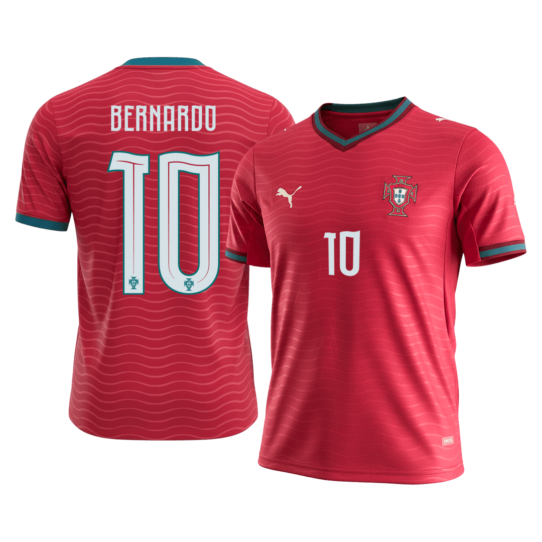 BERNARDO #10 Men's Portugal World Cup 2026 Home Soccer Jersey