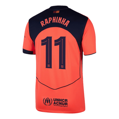 RAPHINHA #11 Men's Barcelona UCL 2025/26 Third Away Soccer Jersey