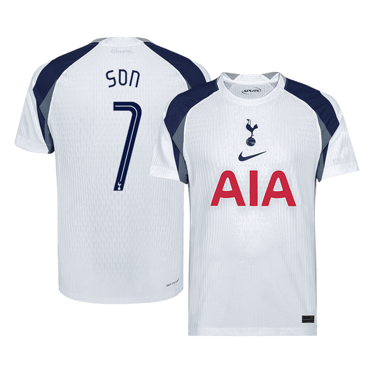 SON #7 Men's Tottenham Hotspur UCL 2025/26 Player Version Home Soccer Jersey - Slim Fit