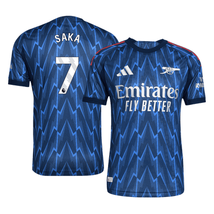 SAKA #7 Men's Arsenal 2025/26 Player Version Away Soccer Jersey - Slim Fit