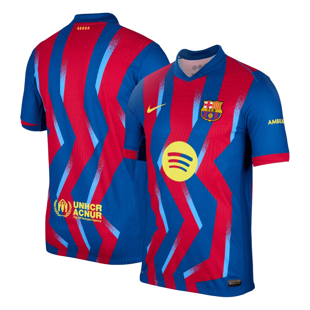 Men's Barcelona 2025/26 Player Version Fourth Away Soccer Jersey - Slim Fit
