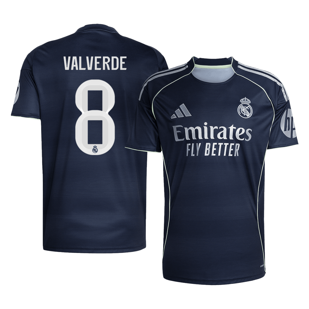 VALVERDE #8 Men's Real Madrid 2025/26 Away Soccer Jersey [PREMIUM]