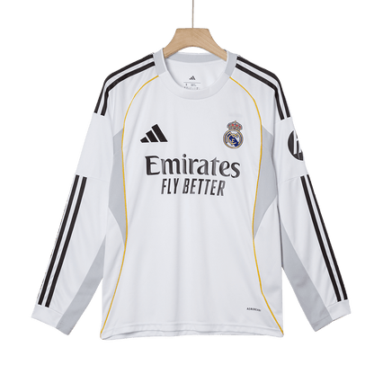 Men's Real Madrid 2025/26 Home Long Sleeve Soccer Jersey