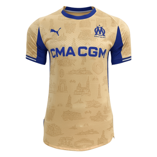 Men's Marseille 2025/26 Player Version Fourth Away Soccer Jersey - Slim Fit