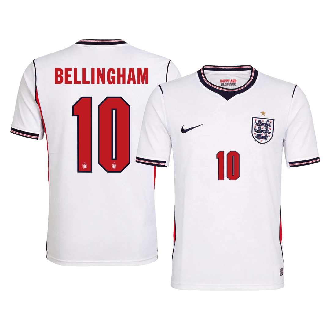 BELLINGHAM #10 Men's England World Cup 2026 Home Soccer Jersey