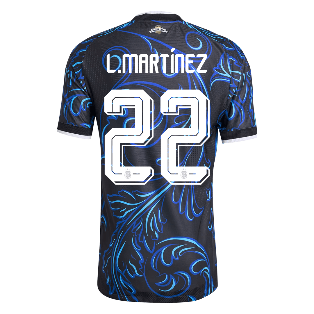 L. MARTÍNEZ #22 Men's Argentina World Cup 2026 Player Version Away Soccer Jersey - Slim Fit