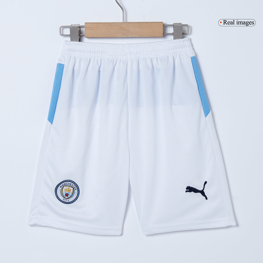 Kid's Manchester City 2025/26 Home Soccer Jersey Full Kit
