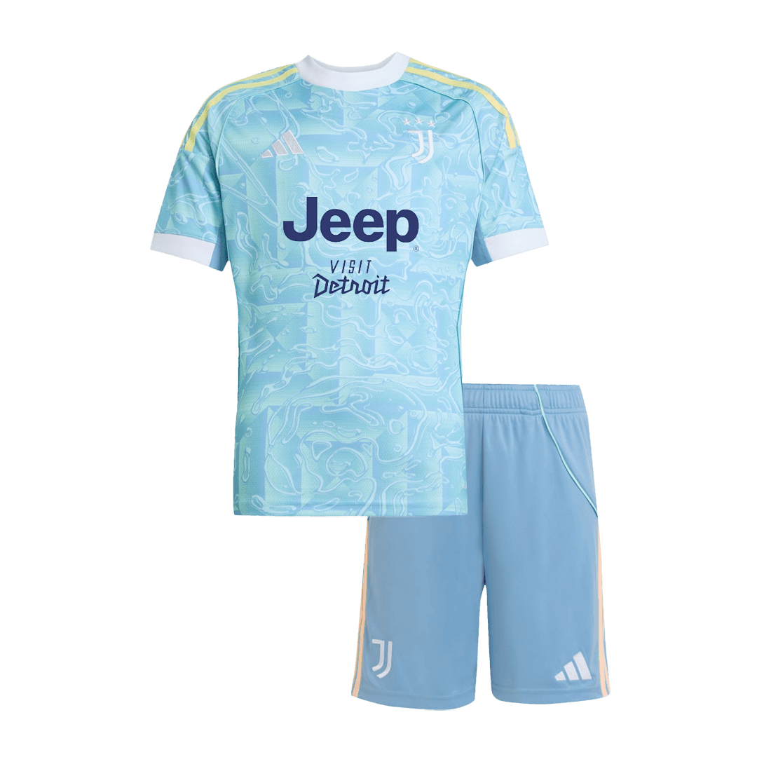 Kid's Juventus 2025/26 Away Soccer Jersey Kit