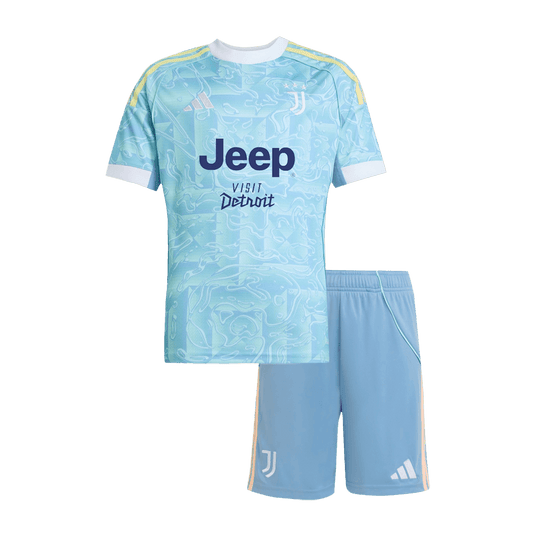 Kid's Juventus 2025/26 Away Soccer Jersey Kit