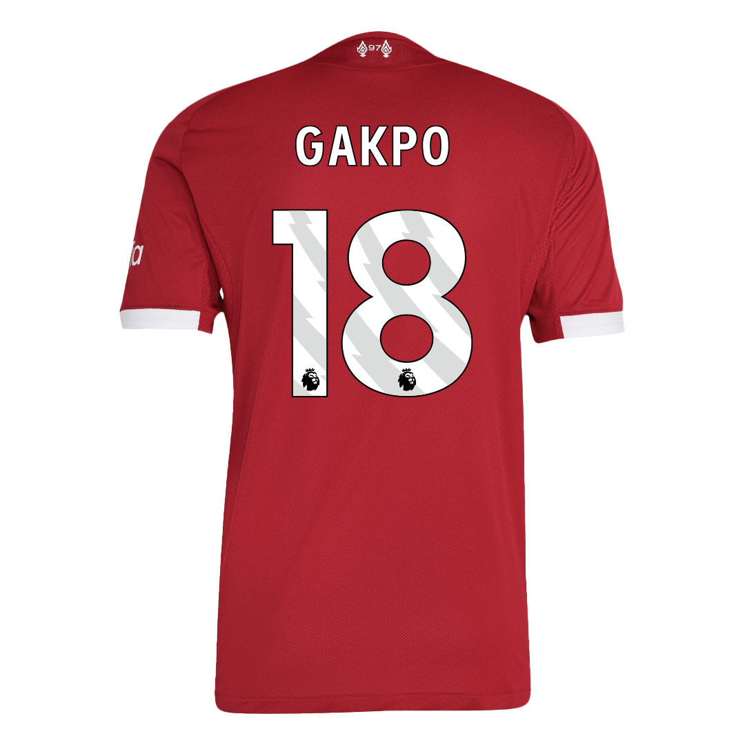 GAKPO #18 Men's Liverpool 2025/26 Player Version Home Soccer Jersey - Slim Fit