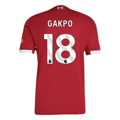 GAKPO #18 Men's Liverpool 2025/26 Player Version Home Soccer Jersey - Slim Fit