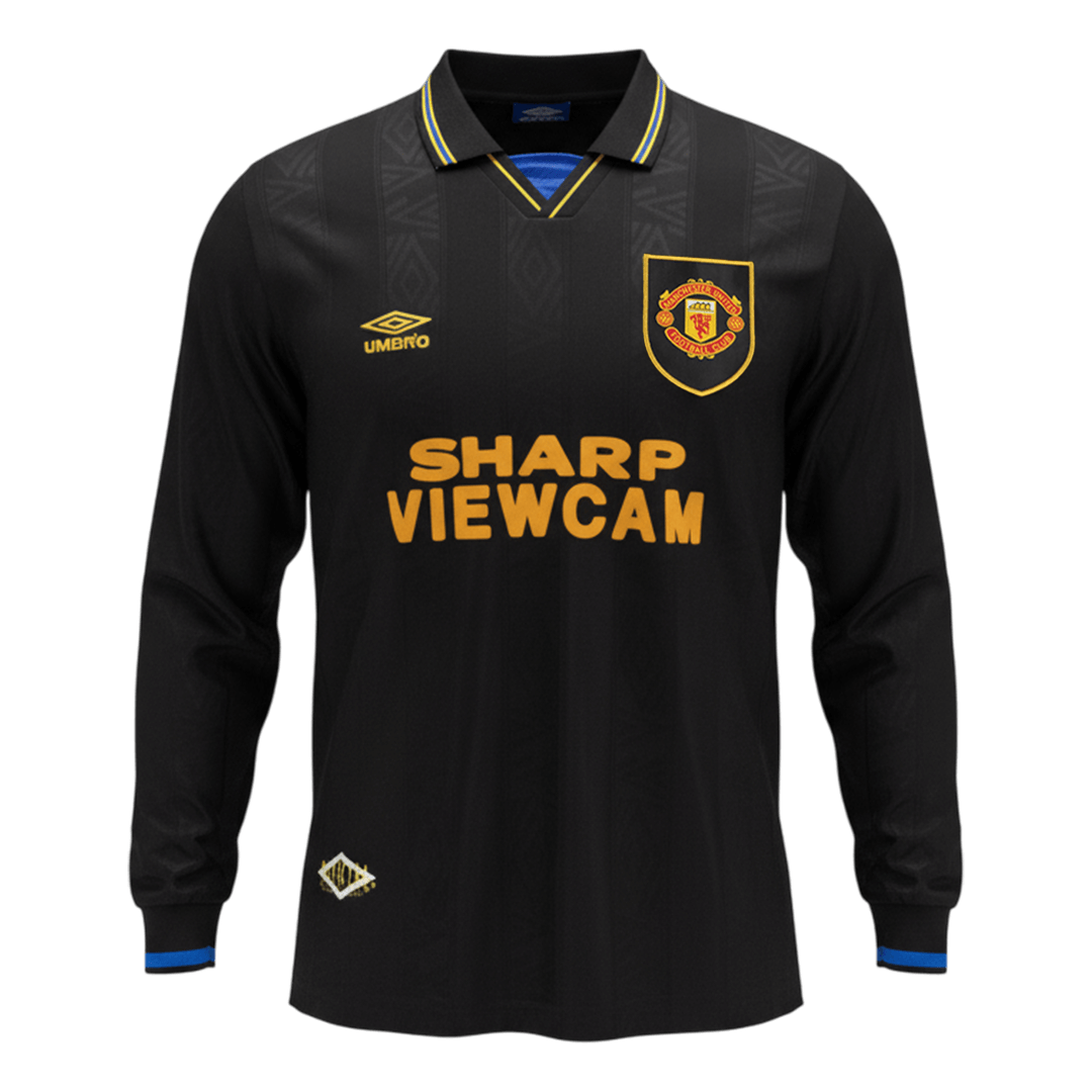 Retro Men's Manchester United 1993/94 Away Long Sleeve Soccer Jersey