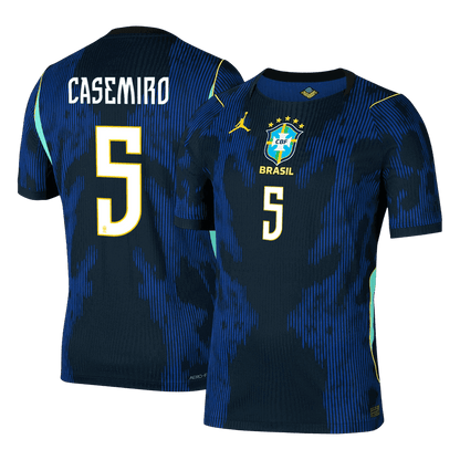 CASEMIRO #5 Men's Brazil World Cup 2026 Player Version Away Soccer Jersey - Slim Fit