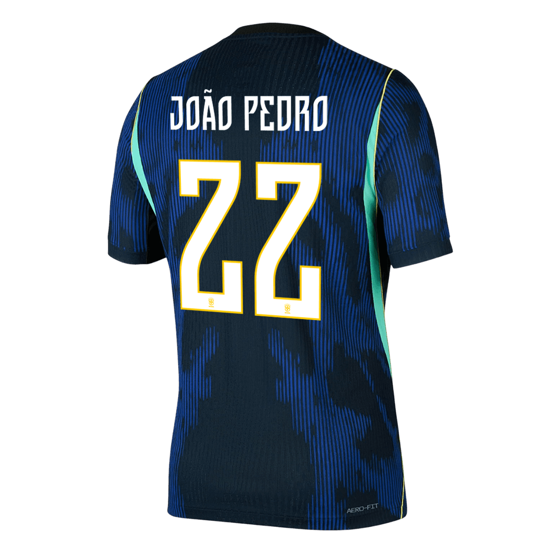 JOÃO PEDRO #22 Men's Brazil World Cup 2026 Player Version Away Soccer Jersey - Slim Fit