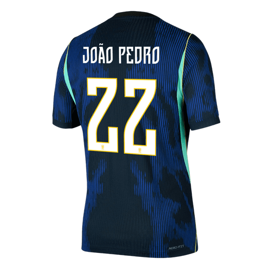 JOÃO PEDRO #22 Men's Brazil World Cup 2026 Player Version Away Soccer Jersey - Slim Fit