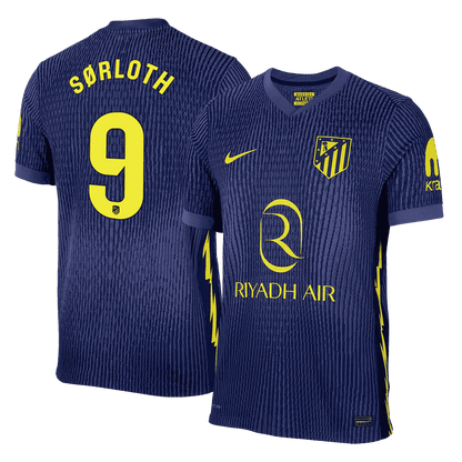 SØRLOTH #9 Men's Atletico Madrid 2025/26 Player Version Away Soccer Jersey - Slim Fit