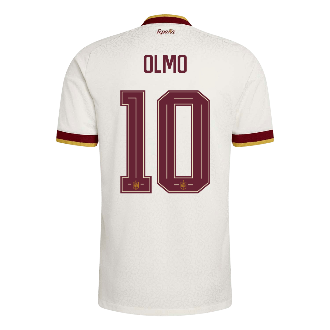 OLMO #10 Men's Spain World Cup 2026 Player Version Away Soccer Jersey - Slim Fit