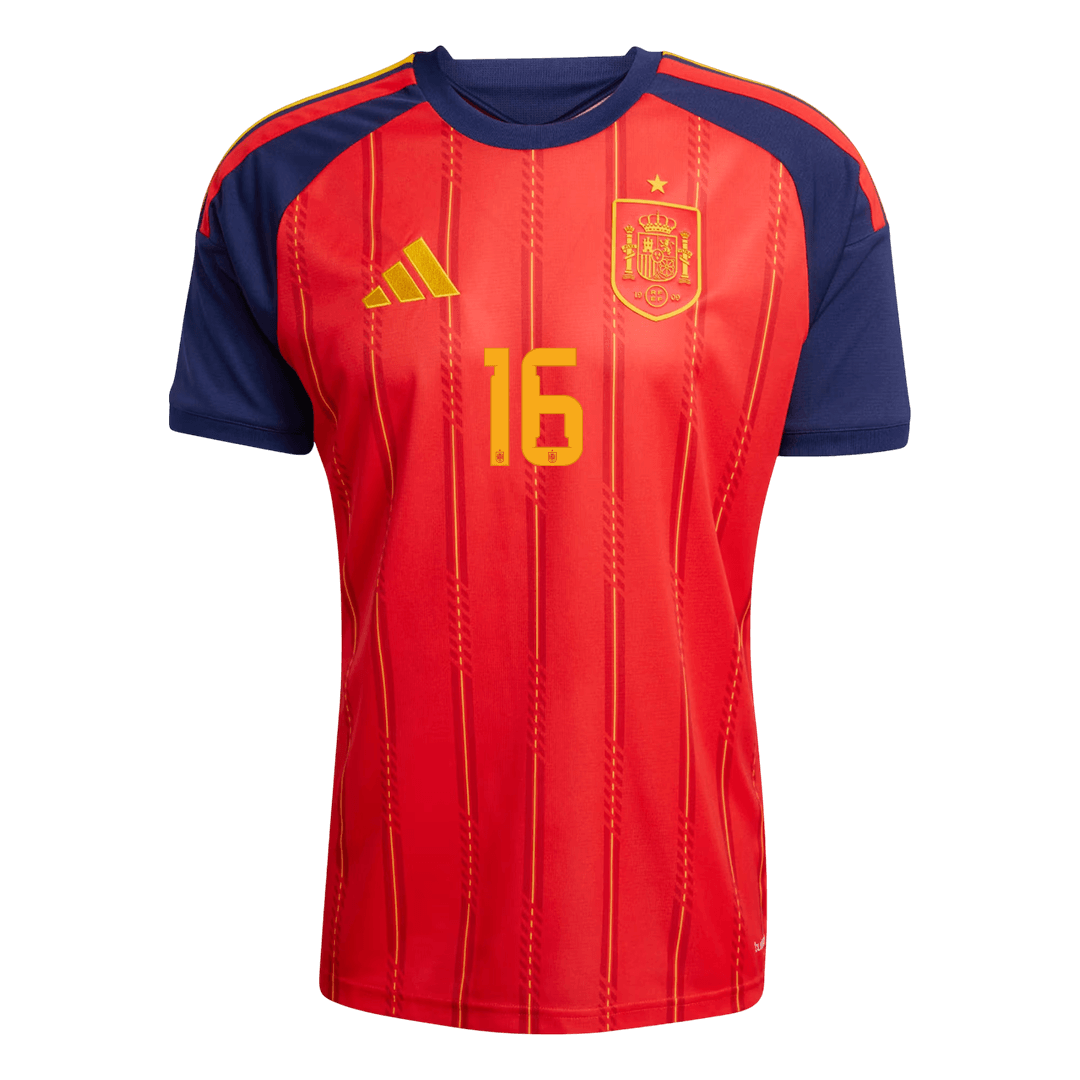 RODRIGO #16 Men's Spain World Cup 2026 Home Soccer Jersey [PREMIUM]