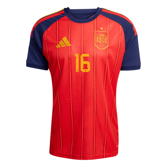 RODRIGO #16 Men's Spain World Cup 2026 Home Soccer Jersey [PREMIUM]