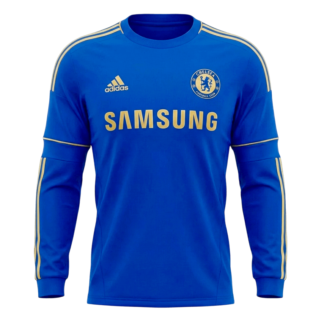 Retro Men's Chelsea 2012/13 Home Long Sleeve Soccer Jersey
