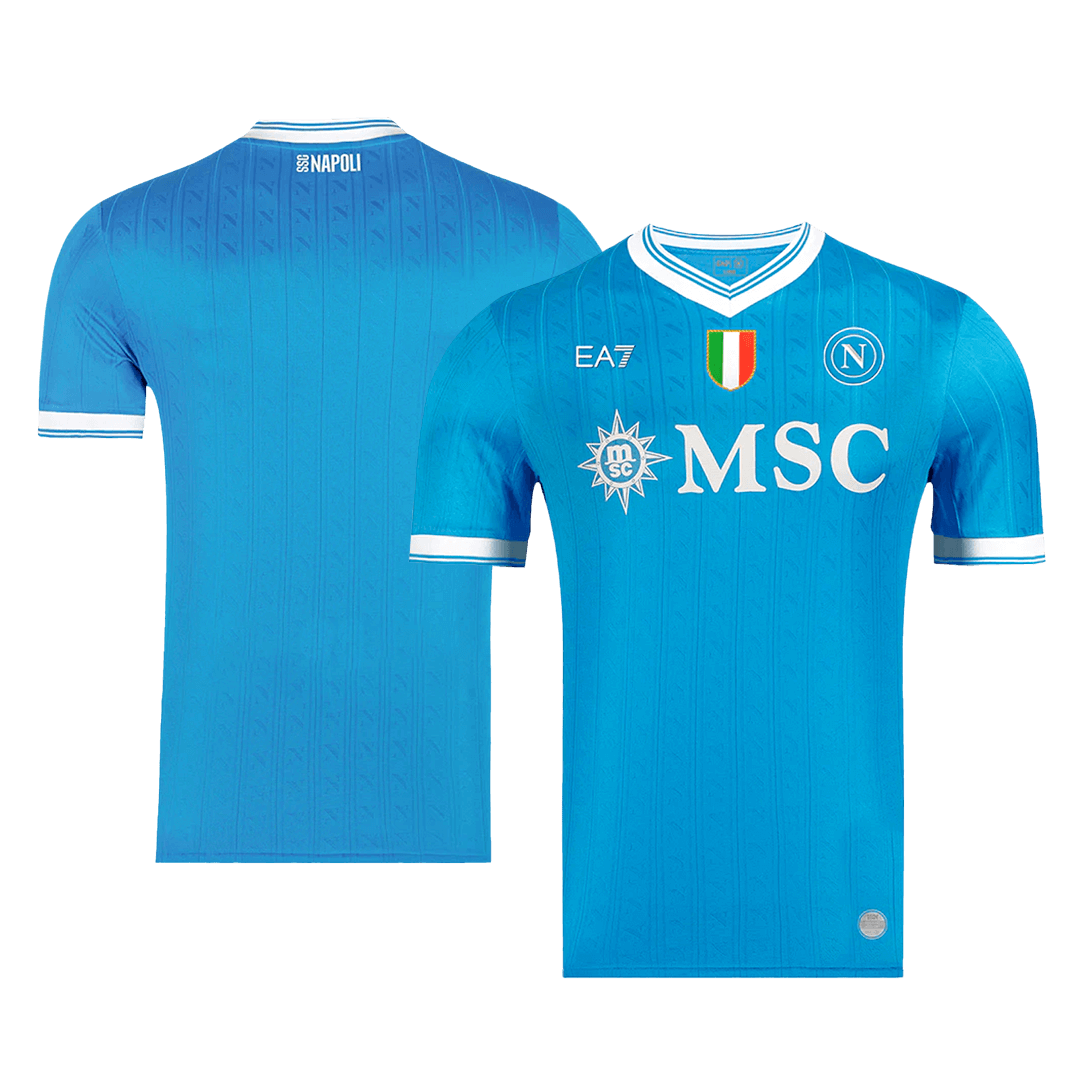 Men's Napoli 2025/26 Player Version Home Soccer Jersey - Slim Fit