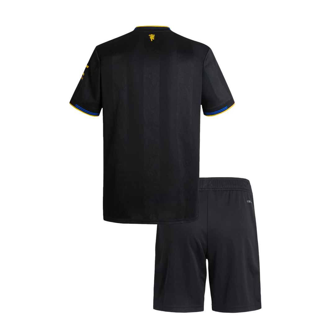 Kid's Manchester United 2025/26 Third Away Soccer Jersey Kit