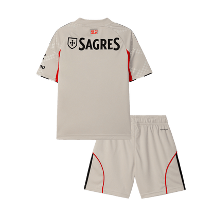 Kid's Benfica 2025/26 Away Soccer Jersey Kit