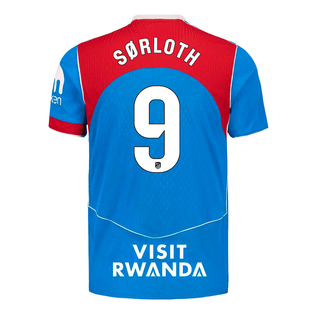 SØRLOTH #9 Men's Atletico Madrid 2025/26 Player Version Third Away Soccer Jersey - Slim Fit