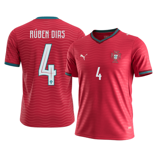 RÚBEN DIAS #4 Men's Portugal World Cup 2026 Home Soccer Jersey