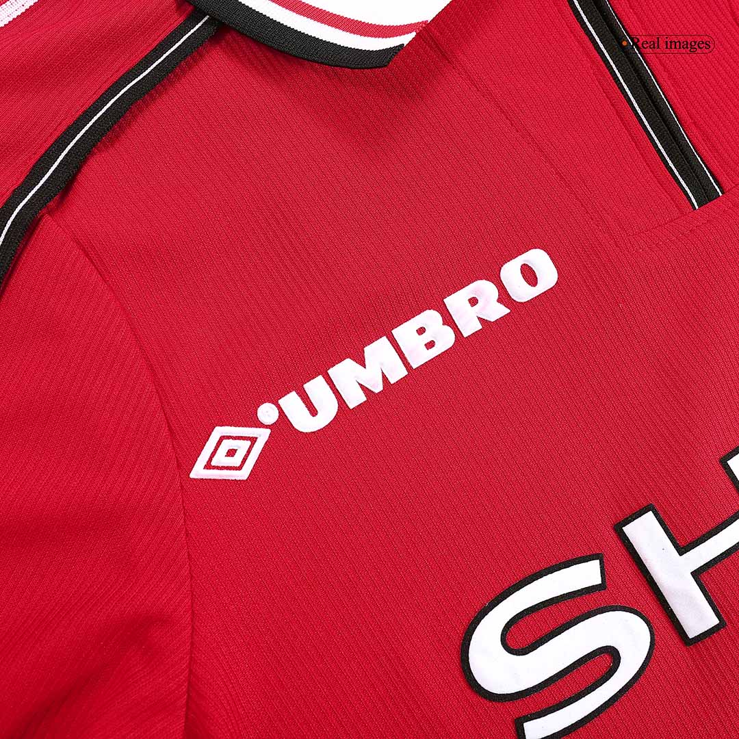 Retro Men's Manchester United 1998/99 Home Long Sleeve Soccer Jersey