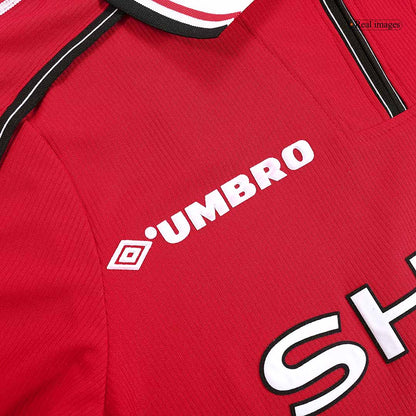 Retro Men's Manchester United 1998/99 Home Long Sleeve Soccer Jersey