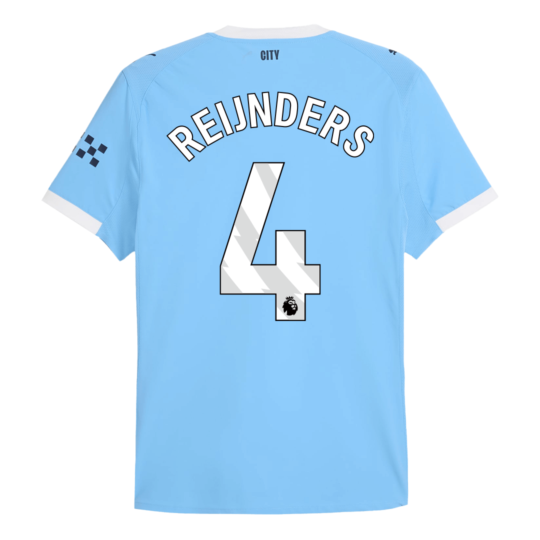 REIJNDERS #4 Men's Manchester City 2025/26 Player Version Home Soccer Jersey - Slim Fit
