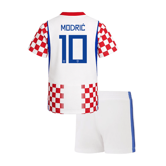 Kid's MODRIĆ #10 Croatia World Cup 2026 Home Soccer Jersey Kit