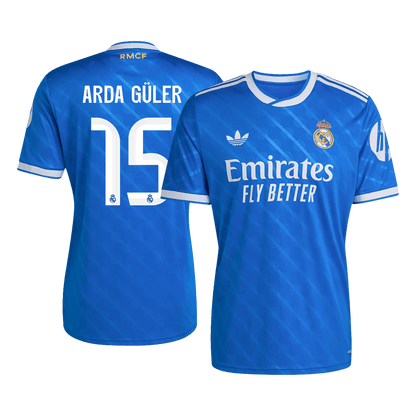 ARDA GÜLER #15 Men's Real Madrid 2025/26 Third Away Soccer Jersey