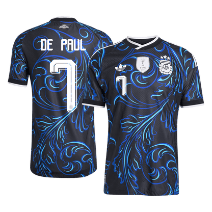 DE PAUL #7 Men's Argentina World Cup 2026 Player Version Away Soccer Jersey - Slim Fit
