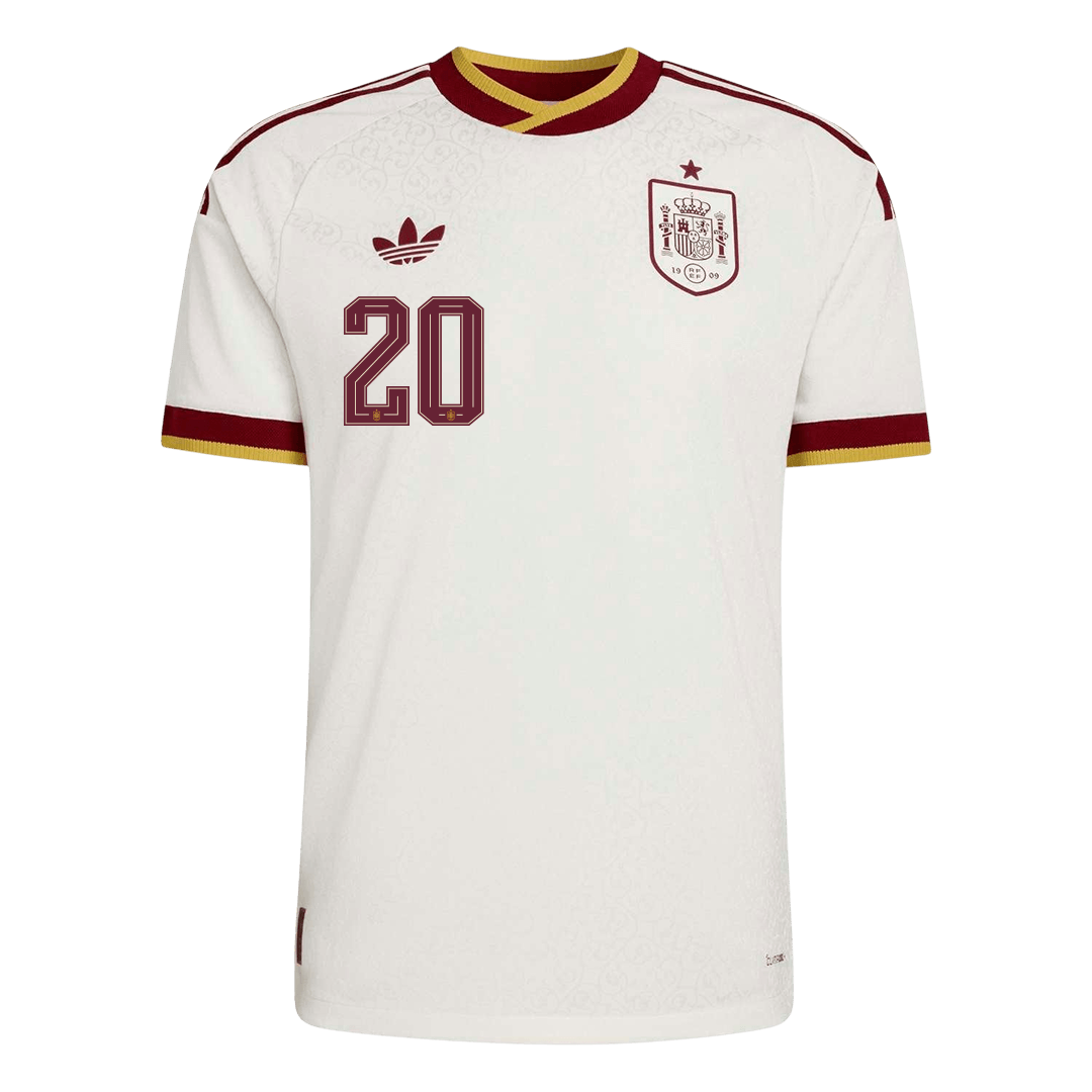 PEDRI #20 Men's Spain World Cup 2026 Player Version Away Soccer Jersey - Slim Fit