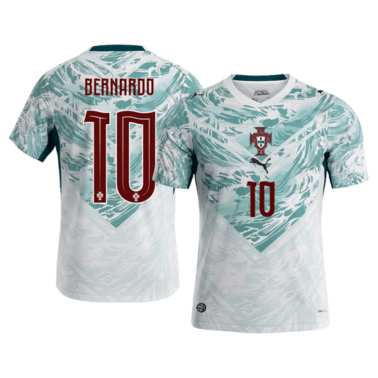 BERNARDO #10 Men's Portugal World Cup 2026 Away Soccer Jersey