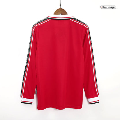 Retro Men's Manchester United 1998/99 Home Long Sleeve Soccer Jersey