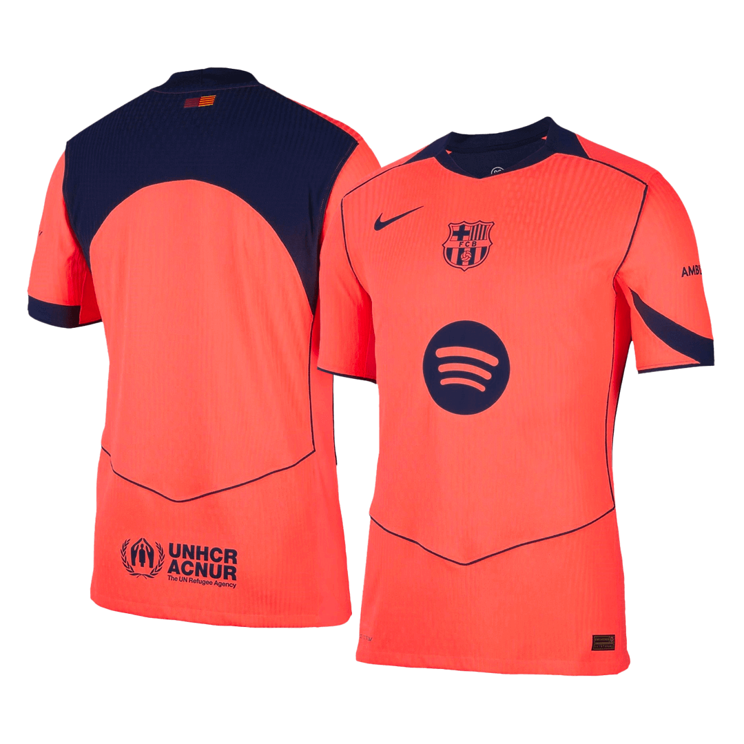 Men's Barcelona 2025/26 Player Version Third Away Soccer Jersey - Slim Fit