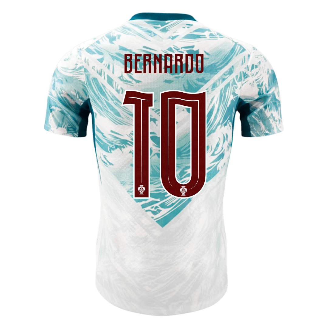BERNARDO #10 Men's Portugal World Cup 2026 Player Version Away Soccer Jersey - Slim Fit