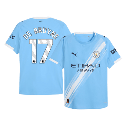 DE BRUYNE #17 Men's Manchester City 2025/26 Player Version Home Soccer Jersey - Slim Fit