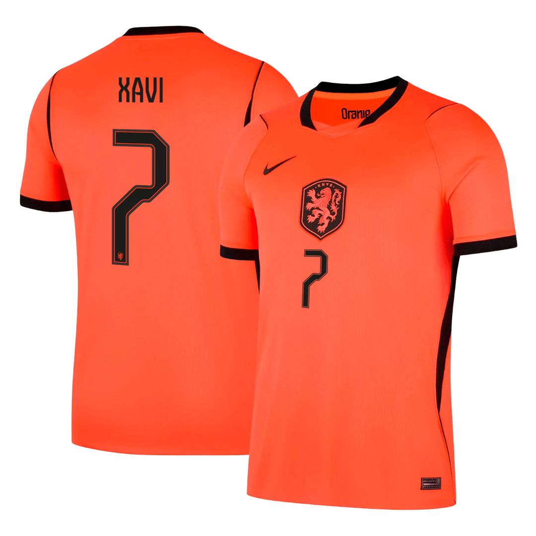 XAVI #7 Men's Netherlands World Cup 2026 Home Soccer Jersey