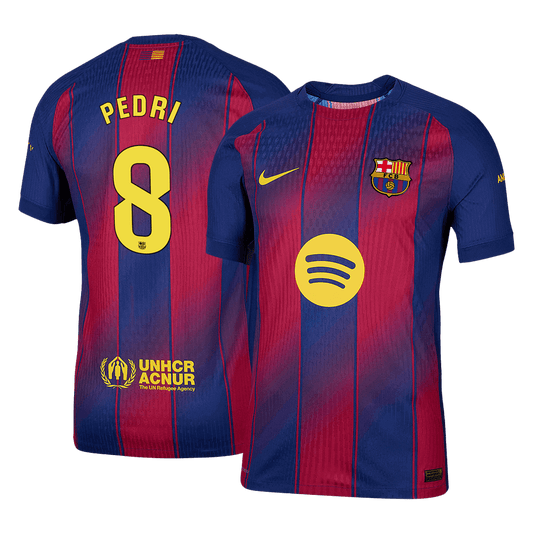 PEDRI #8 Men's Barcelona 2025/26 Player Version Home Soccer Jersey - Slim Fit