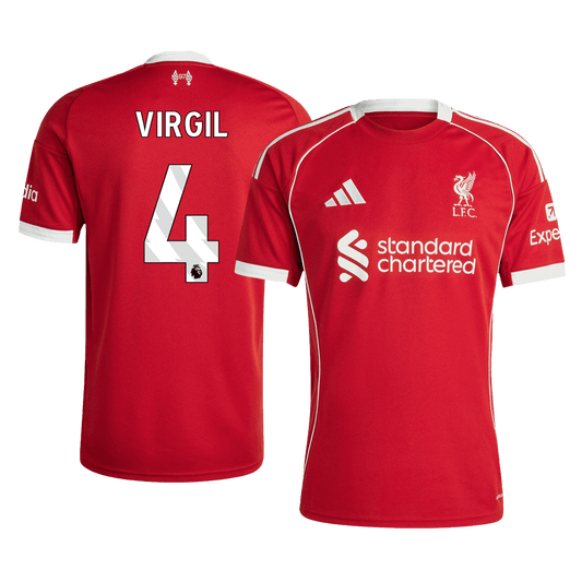 VIRGIL #4 Men's Liverpool 2025/26 Home Soccer Jersey