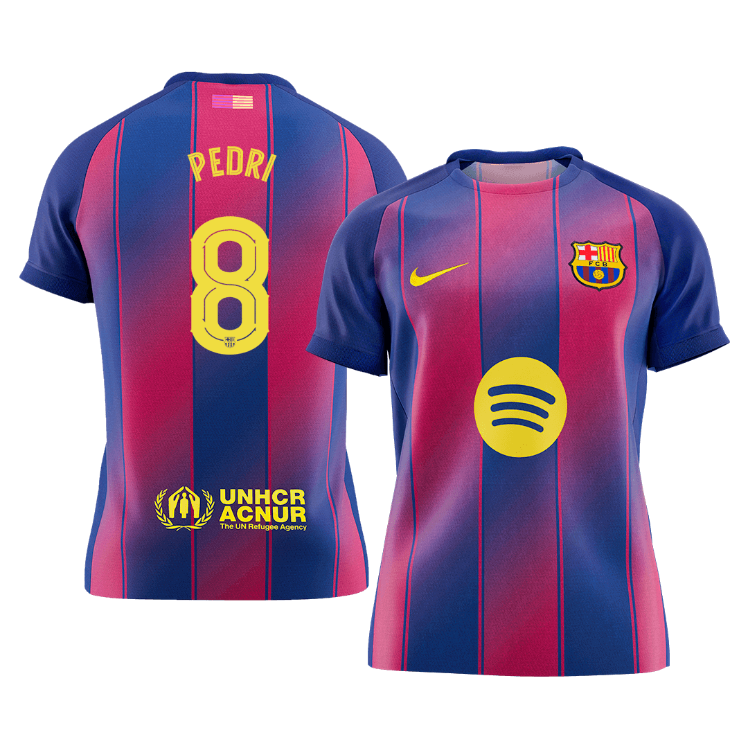 PEDRI #8 Men's Barcelona UCL 2025/26 Home Soccer Jersey [PREMIUM]