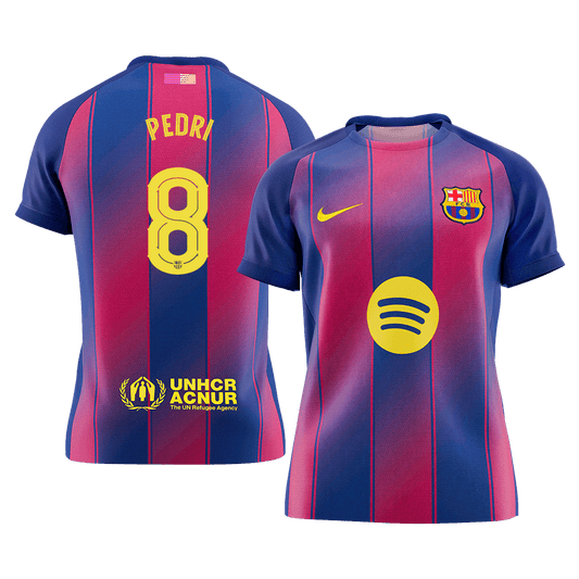 PEDRI #8 Men's Barcelona UCL 2025/26 Home Soccer Jersey [PREMIUM]