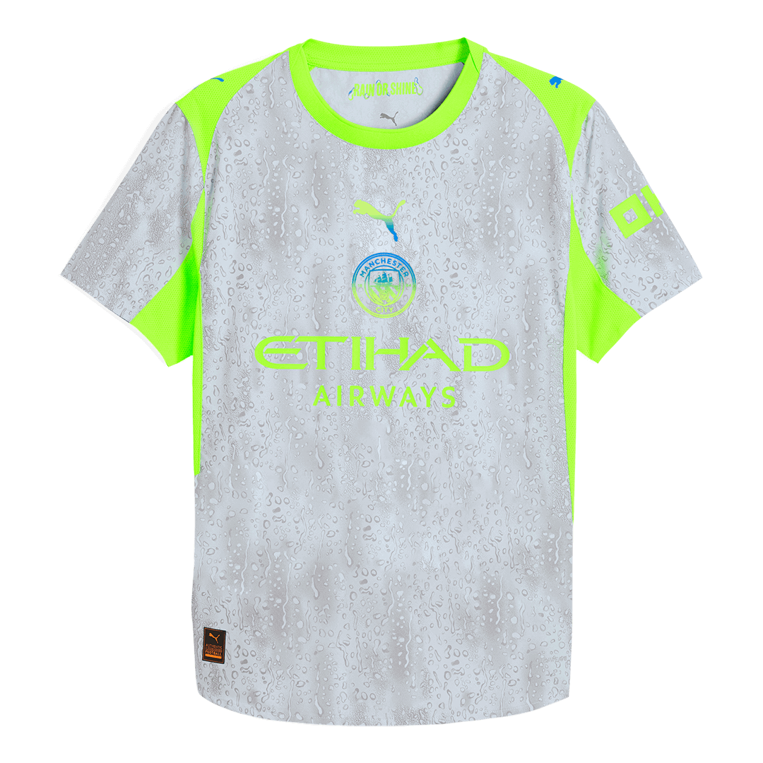 Men's Manchester City 2025/26 Player Version Third Away Soccer Jersey - Slim Fit