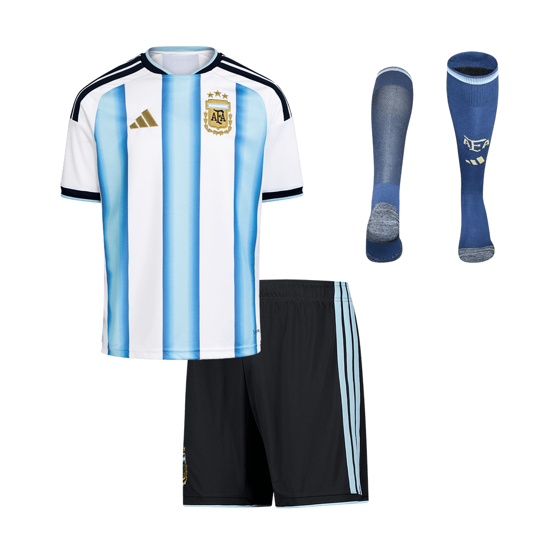 Kid's Argentina World Cup 2026 Home Soccer Jersey Full Kit [PREMIUM]