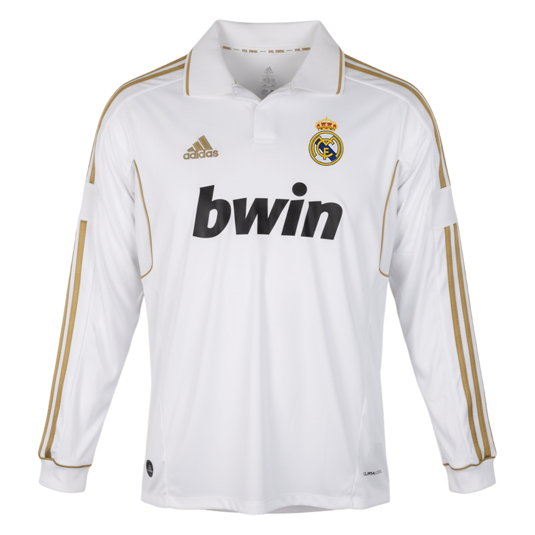 Retro Men's Real Madrid 2011/12 Home Long Sleeve Soccer Jersey